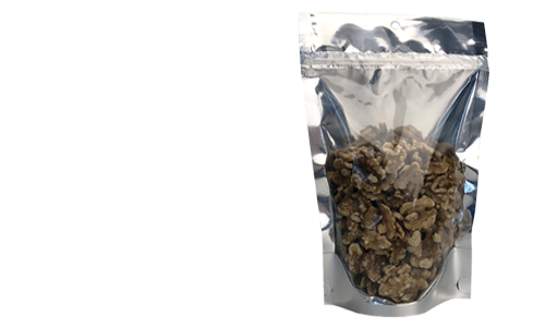 Clear Front Silver Back Stand Up Pouch